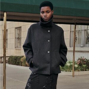 Wool Blend Short Coat